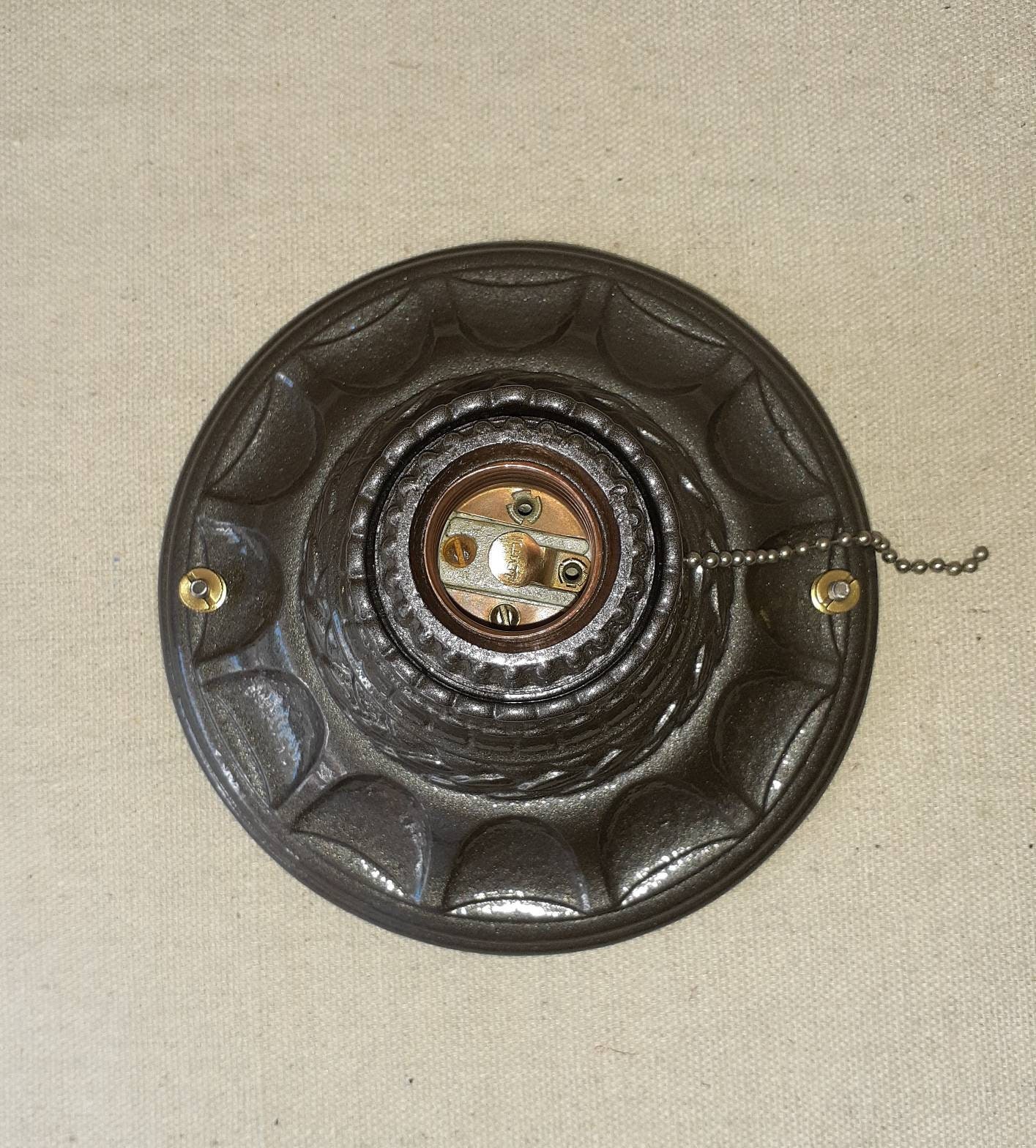 Antique Vintage 1920s 1930s Flush Mount Ceiling Single Light Etsy