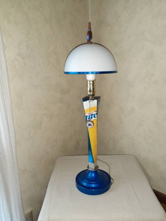 Miller Lite Vortex Beer Tap Handle Lamp. Bar Light Pub Mancave