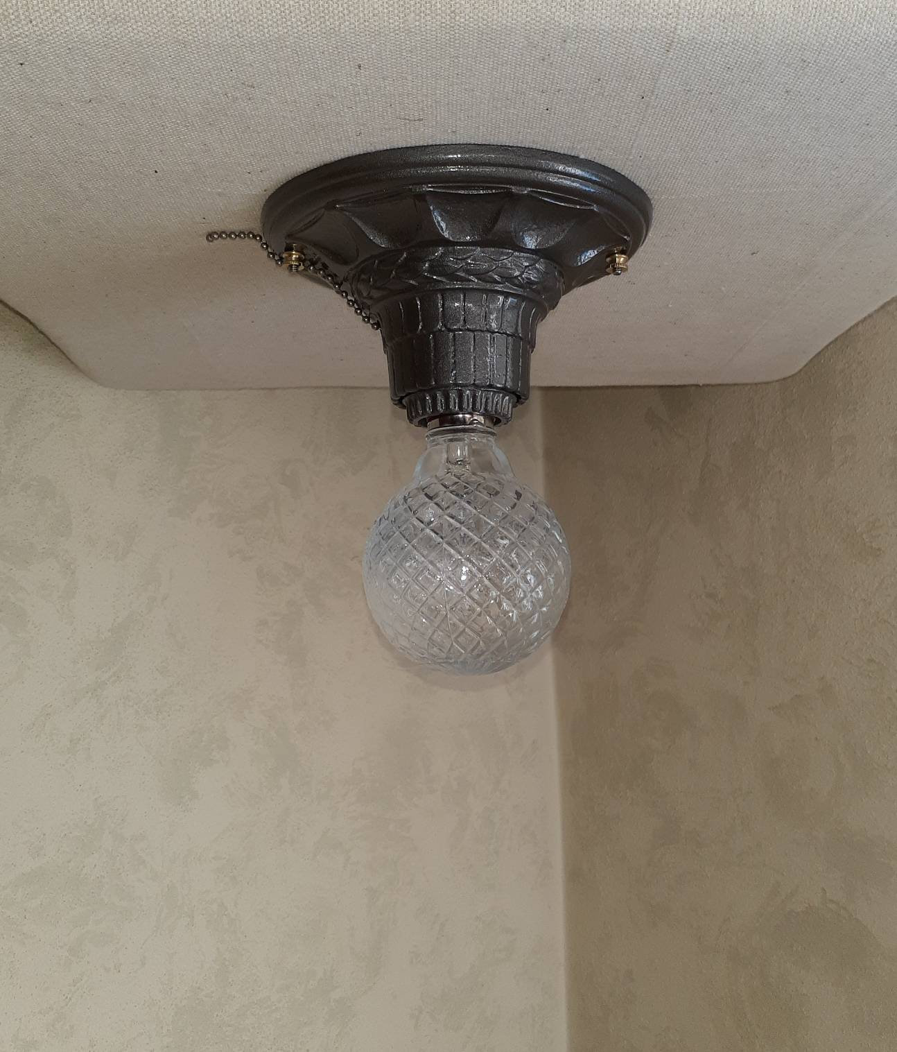 Antique Vintage 1920s 1930s Flush Mount Ceiling Single Light Etsy