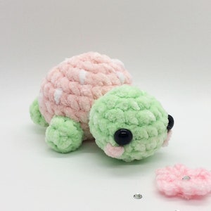 strawberry turtle, Crochet turtle, cute crochet desk friend, cute gifts, crochet gifts, cute plushy, personalized gift, cute room decor