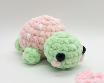 strawberry turtle, Crochet turtle, cute crochet desk friend, cute gifts, crochet gifts, cute plushy, personalized gift, cute room decor