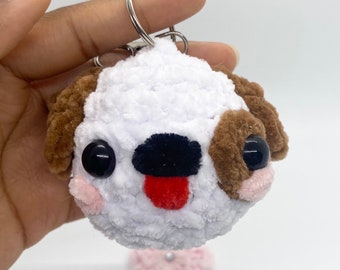Puppy Keychain, cute dog plushy keychain