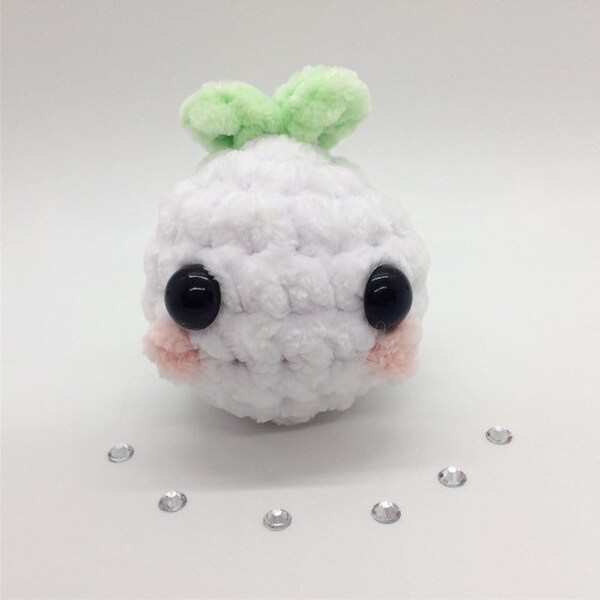 mini sprout plush, crochet sprout, cute crochet desk friend, cute keychain, cute gifts, crochet gifts, cute plushies