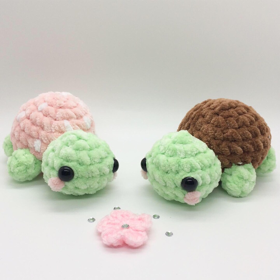 Custom Turtle Plush, Personalized Crochet Turtle Plush, Customized ...