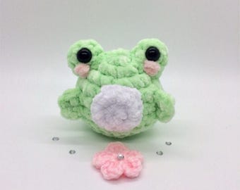 mini frog plush, crochet frog, frog plushie, cute crochet desk friend, cute keychain, cute gifts, handmade gifts, cute plushies, frog gift,