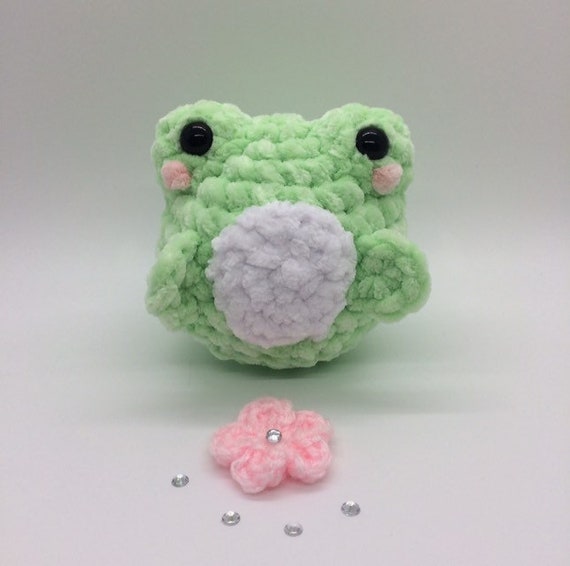 Frog Plush, Cute Mini Frog Plush, Crochet Pillow, Cute Frog 