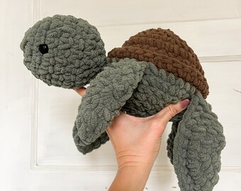 Crochet Sea Turtle Snuggler - CUSTOM COLORS AVAILABLE