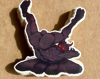 Sexy Mothman Monster - 3.7 "x 3.9" Erwachsenen Vinyl Aufkleber glänzend