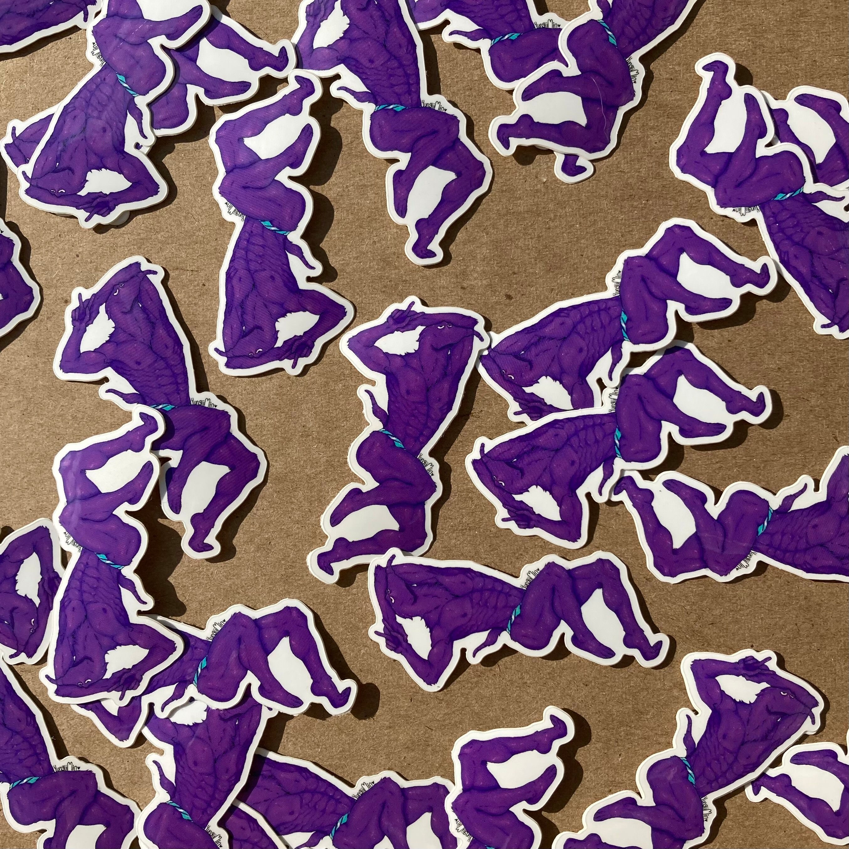 Worm on a String Sticker PURPLE 1.6 X 2.5 Funny Vinyl Sticker Glossy - Etsy