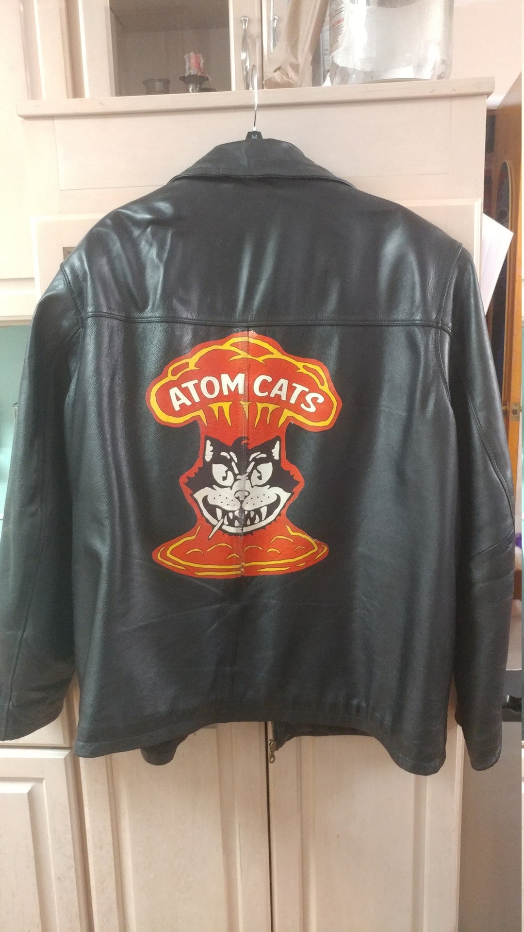 Atom Cats Leather Jacket Etsy