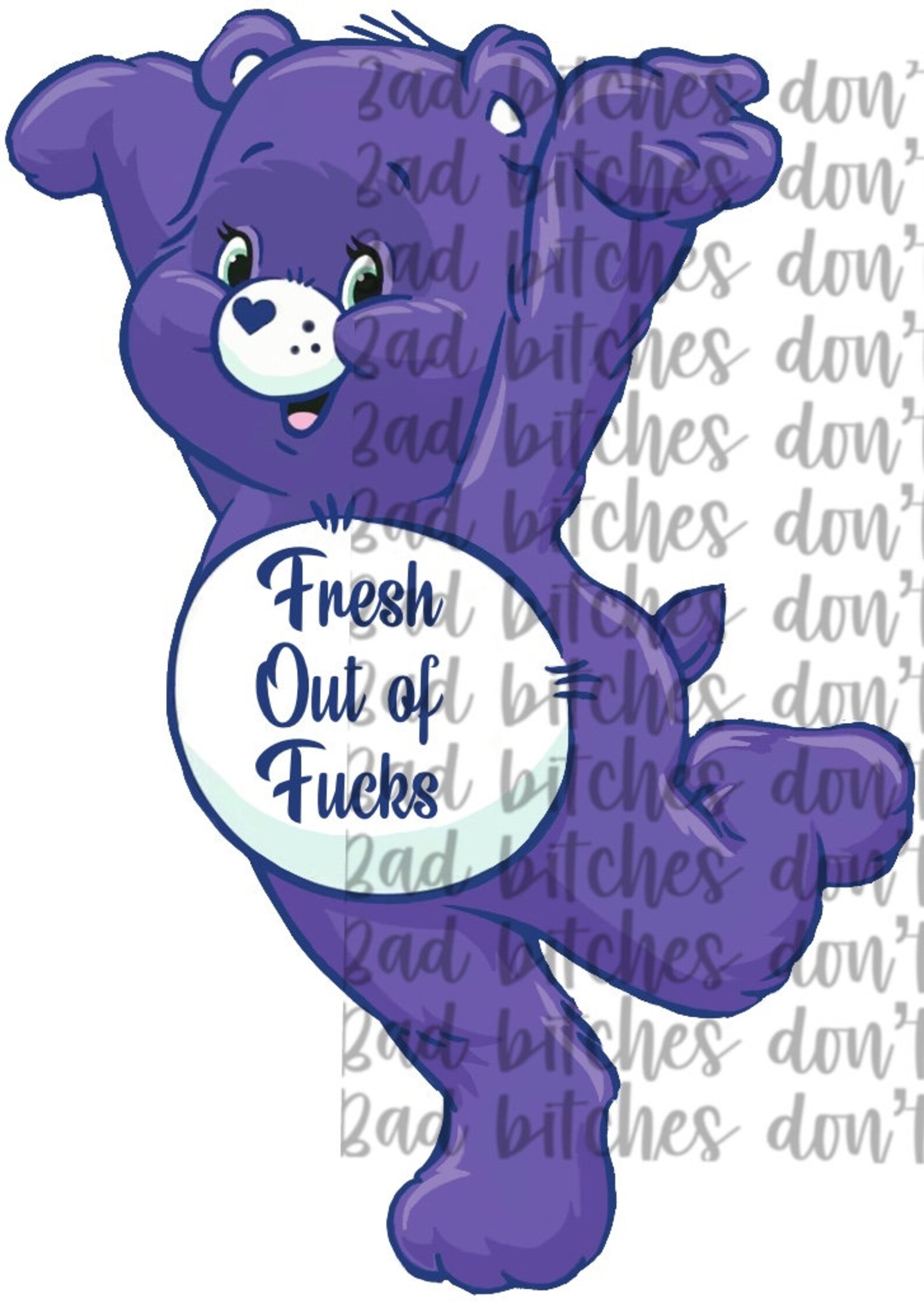 BUNDLE Cuss Bears Png, Funny Care Bears Bundle, Sassy Bears Png