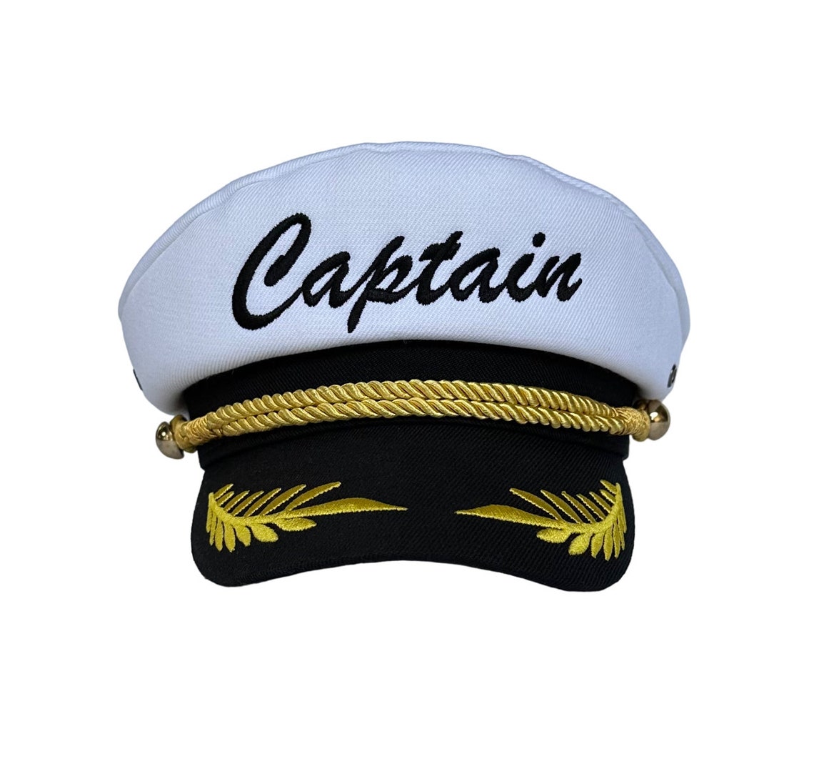 Custom Embroidery Captain Hat by Captain Supply! Adjustable Snap Back ...