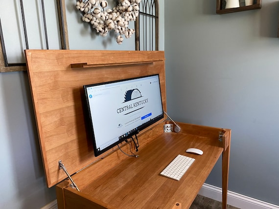 Hidden Monitor Desk, Lift Top Desk, Wooden Desk, Cherry Desk, Solid Cherry  Desk, Efficient Desk, Secret Desk, Maple Desk, Oak Desk, Custom 