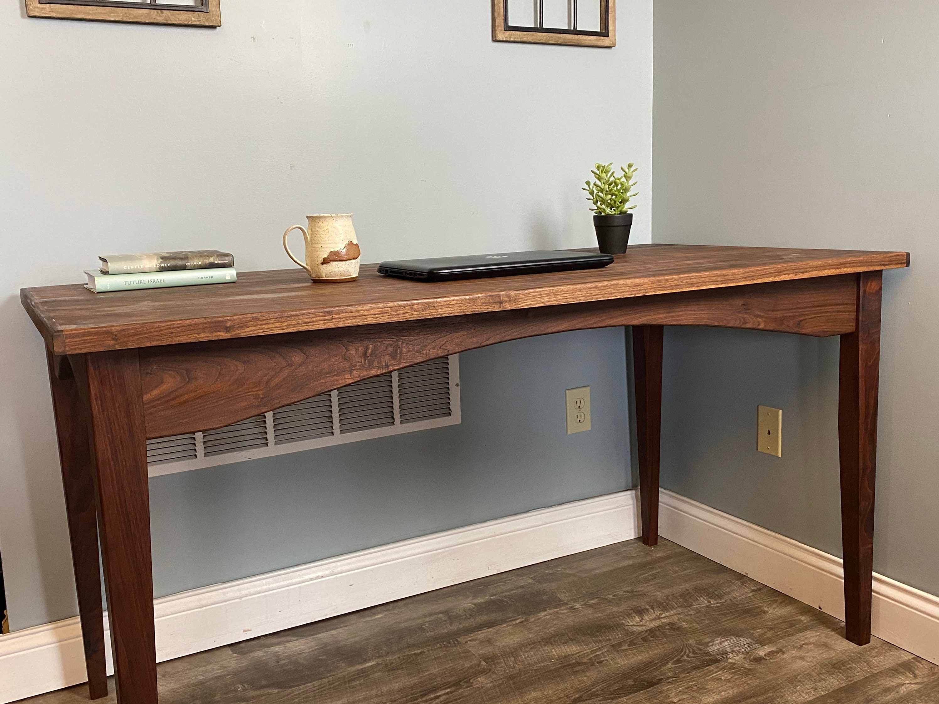 Solid Desk Solid Walnut Desk Wooden Desk Office Desk solid Etsy