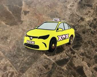 XCX World Taxi Enamel Pin