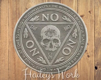 Hobo Coin Heart Skull Quote No or Yes Decision Coin Gothic US Art Dollar Pendant American Carved Coin Punk Biker Rare Token