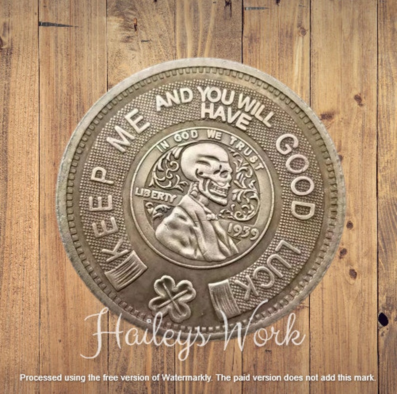 Новый никелевый череп бродяги, приговор судьи и присяжных о виновности доллара Моргана, серебро США, уникальная американская резная монета-вызов 2 — изображение