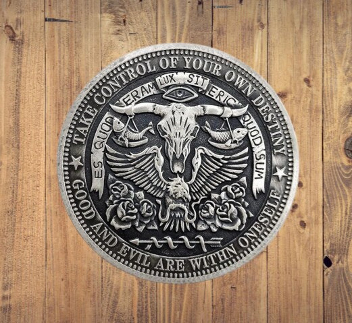 Бродяга Никель Техас Возьми контроль над своей судьбой Добро и Зло Доллар Морган Серебряное литье США Уникальная американская уникальная резная монета Редкая 1 — изображение
