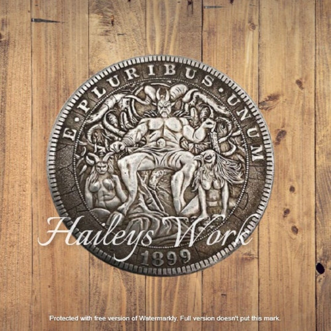 Devil Hobo Nickel In Hell Satan Lucifer God Skull Eagle Morgan Dollar ...