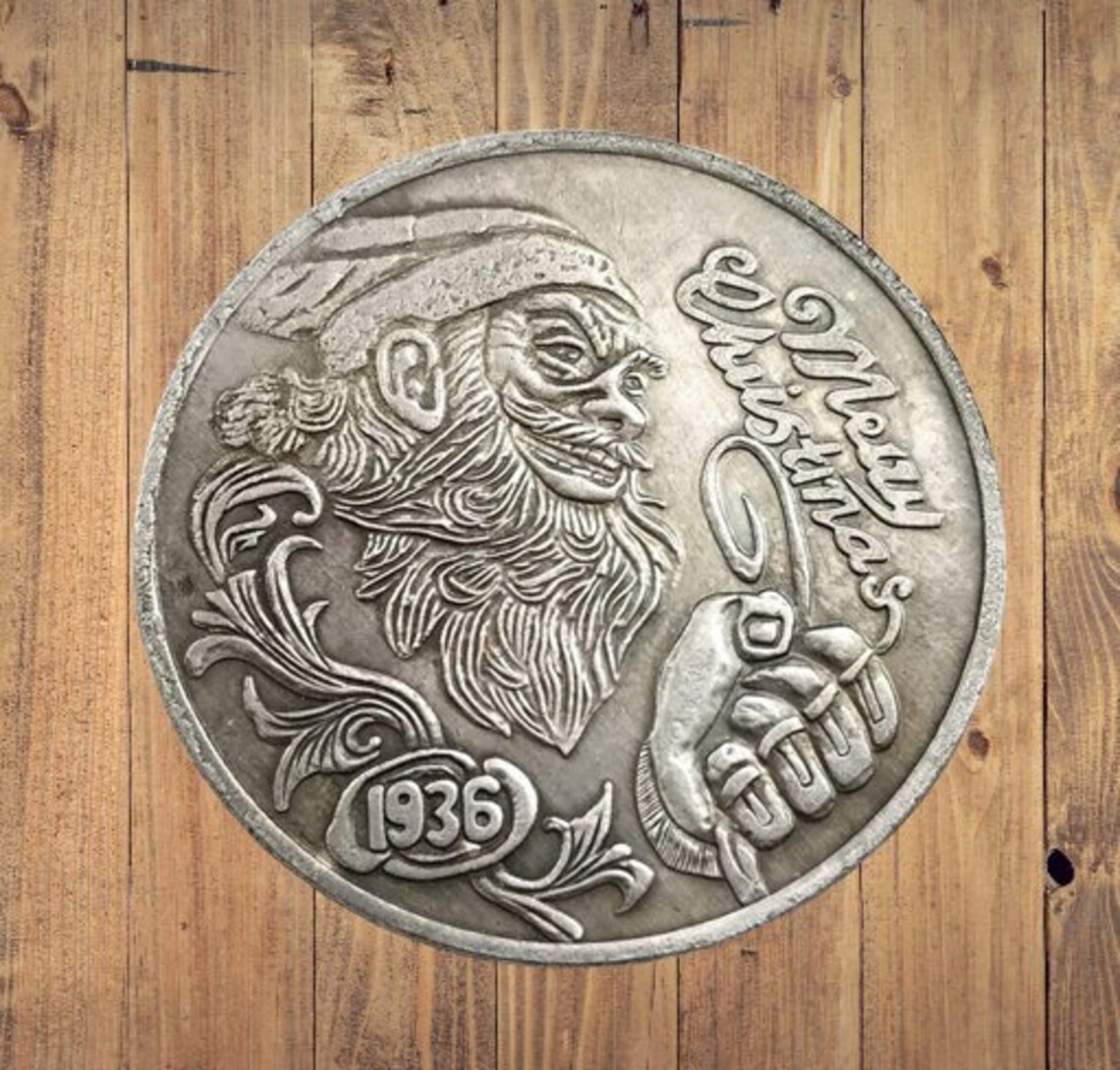 Новый Бродяга Никель Санта-Клаус Счастливого Рождества Праздник Магия Фэнтези Морган Доллар Серебряное Литье Американский Американский Уникальная Резная Художественная Монета Редкая 1 — изображение