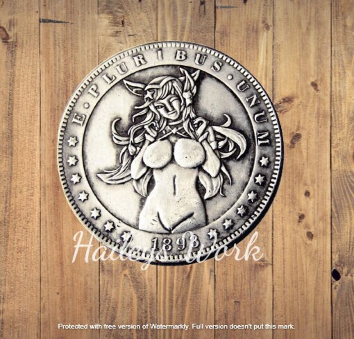 Эльф Хобо Монета Сексуальная Женщина БДСМ Взрослая Позиция Камасутра Дизайн Морган Доллар Серебро Отлитый США Американский Уникальный Резной Вызов Монета 1 — изображение