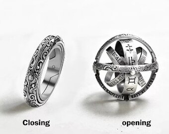 Buy Celestial Sphere Ring Can Be Turned Into A Celestial Sphere Once It Is  Carved In German Couple Ring at affordable prices — free shipping, real  reviews with photos — Joom