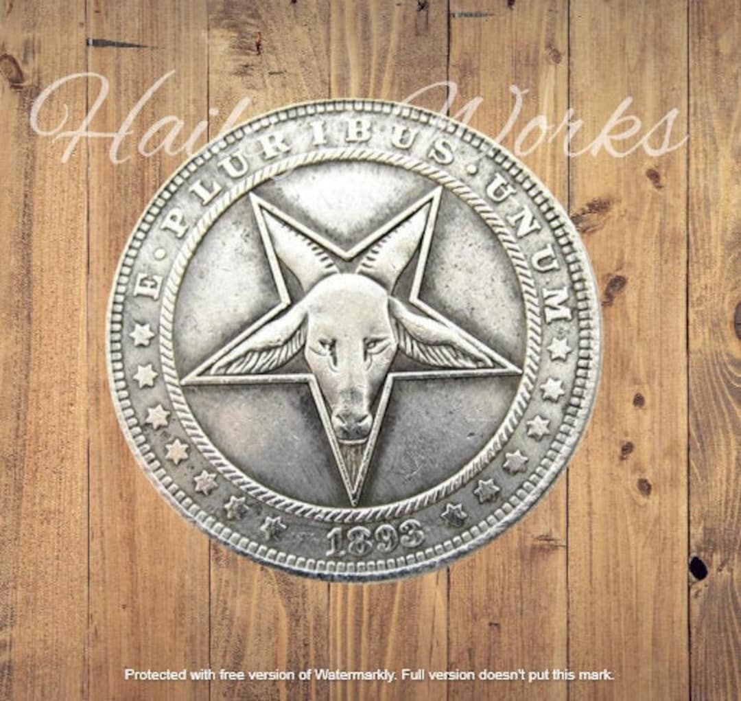 New Hobo Nickel 5 Pointed Star Pentagram Lucifer Satan Devil Morgan ...
