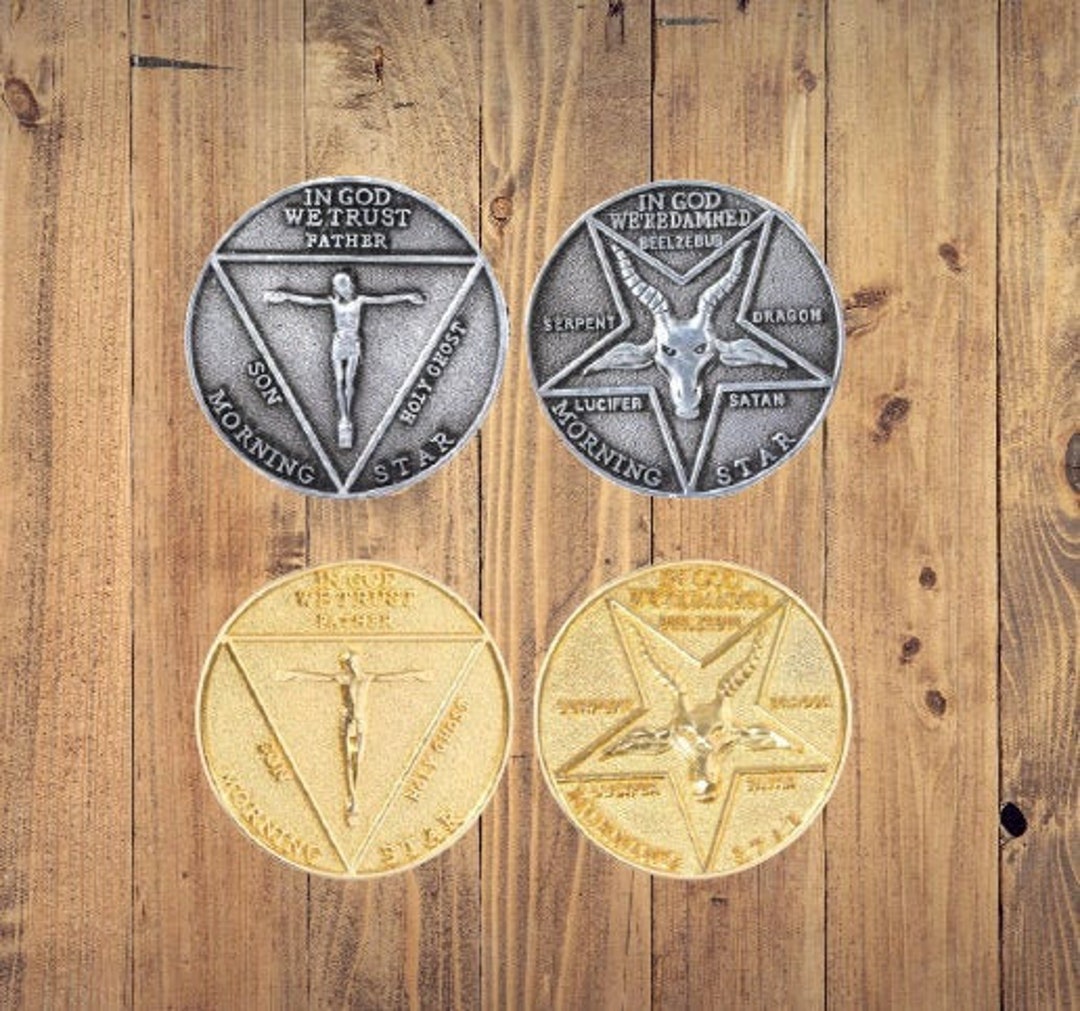 Lucifer Coin Hobo Nickel Angel Heaven and Hell Jesus Demon Lucifer