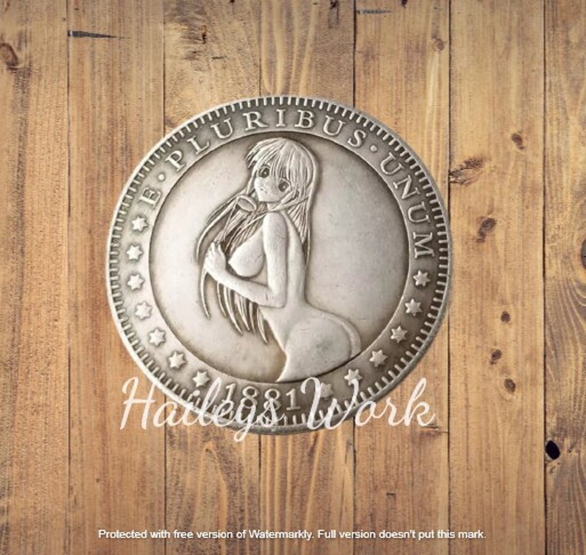 Шеф-повар Девушка Хобо Монета Экзотическая Сексуальная Женщина Бикини Взрослая Позиция Камасутра Дизайн Серебряный Литой АМЕРИКАНСКИЙ Американский Орел Уникальный Резной Вызов Монета 1 — изображение