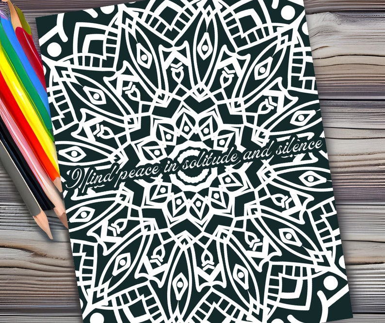 Mantras and Mandalas Coloring Pages-52 Pages of Intricate and ...