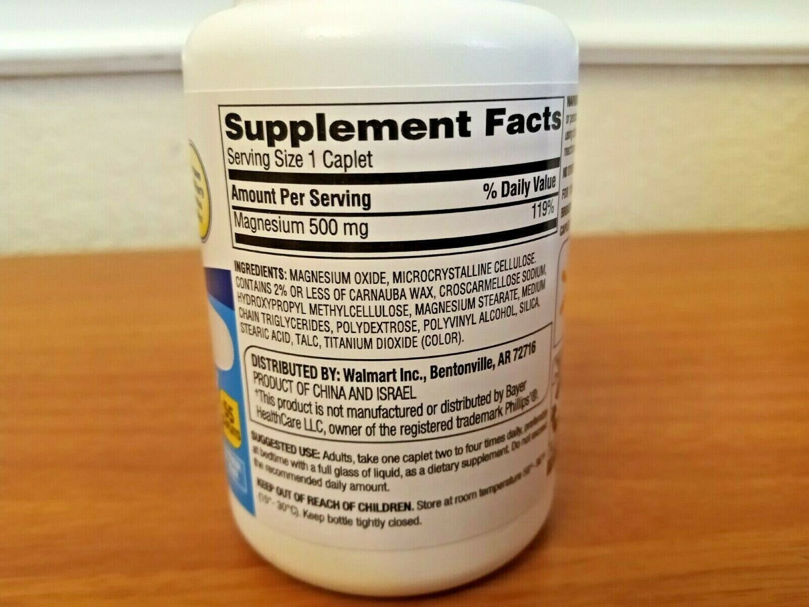 Lot of 4 Equate Laxative Magnesium Dietary Supplement 500 MG Etsy