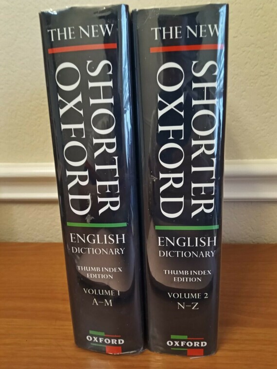 The New Shorter Oxford English Dictionary 2 Vol Set Thumb Etsy