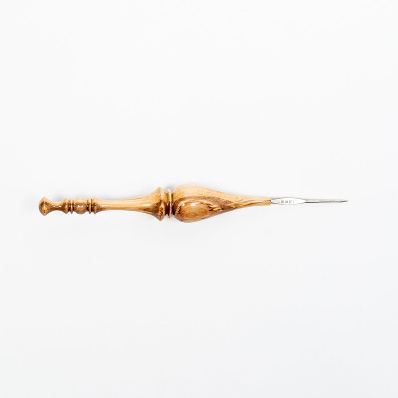Rowan wood 1.6 mm. Steel crochet hook with wooden handle for crocheting