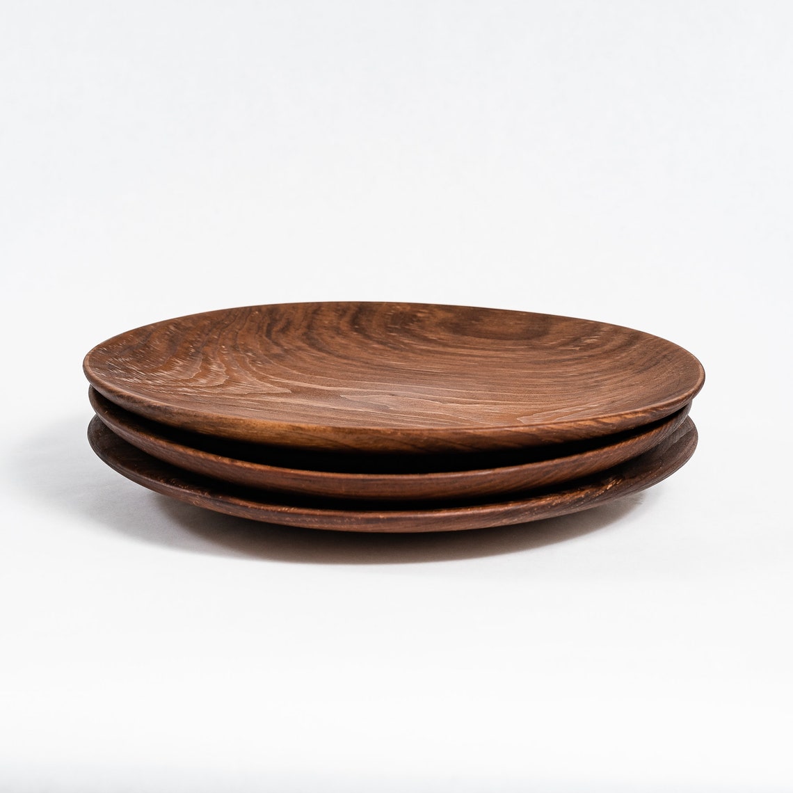 Set of wooden plates made of cedar wood 3 pieces 240 mm. 62TN Etsy