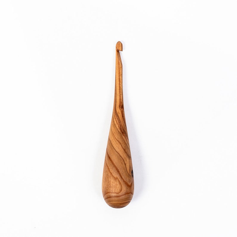 7 mm. cherry wood Wooden crochet hook for crocheting