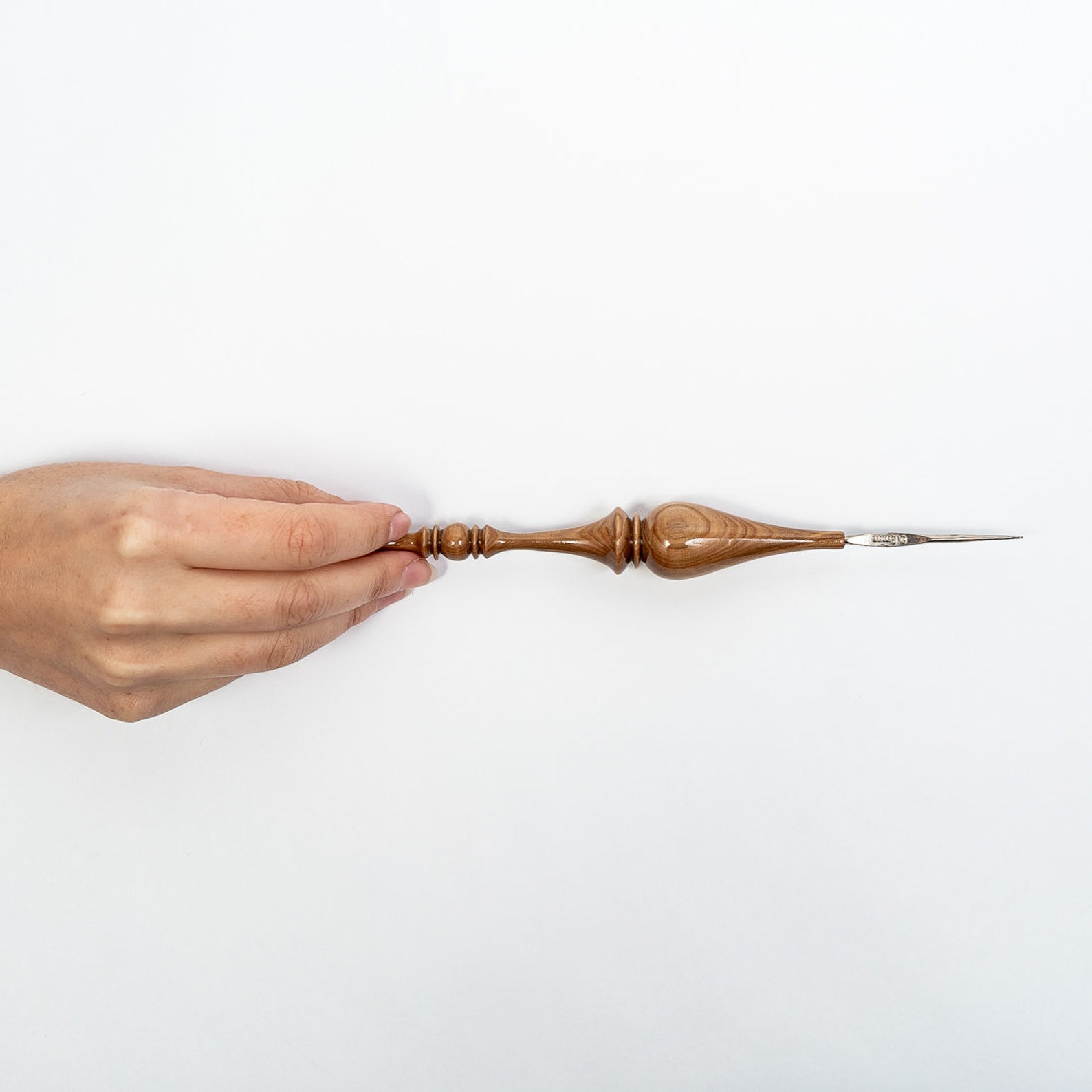 Steel crochet hook with wooden handle for crocheting Rowan Etsy