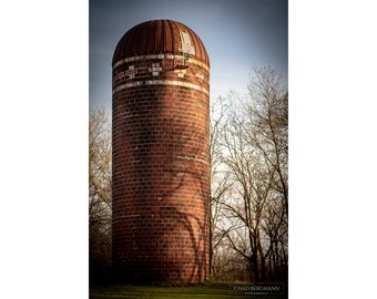 Barn Silo Photograph Etsy