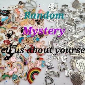 MYSTERY CHARMS, Random Charms, Mystery Treasure Mix, Charms to use on your own, Charm Bracelet, Necklace charms, Keychain Charms