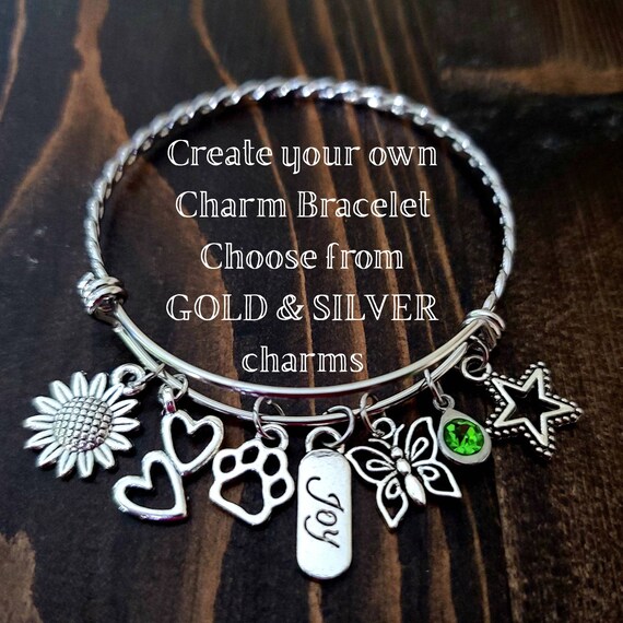 Create Your Own Charm Bracelet Custom/Personalized Charm Etsy