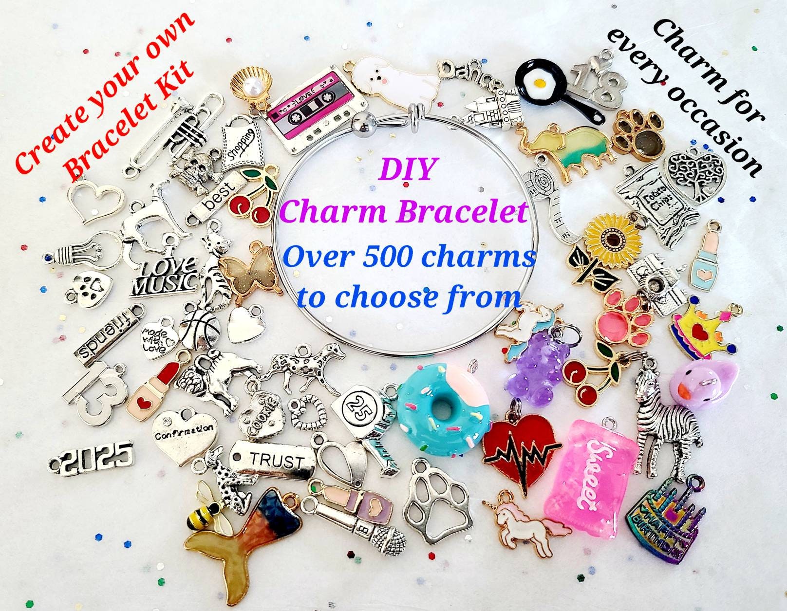 Charms Bracelets Set Makes  bangle bracelet making kit diy jewelry