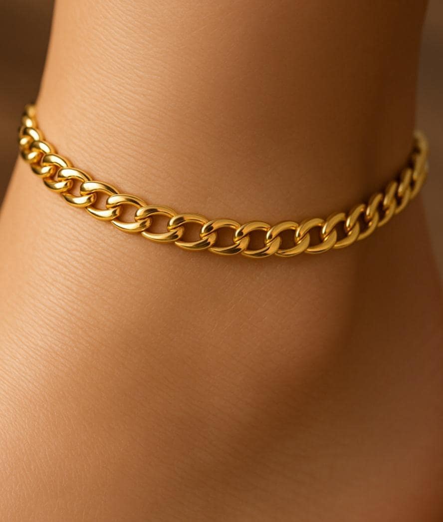 gold dress bracelets Large Matte Gold Bracelet - All Bracelets main image 0