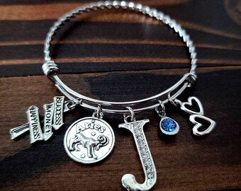 Zodiac Charm Bracelet, Astrology Bracelet, Birthday Charm Bracelet, Celestial Jewelry, Custom Bracelet, Constellation Bracelet, Star Jewelry