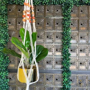Makramee Blumentopf mit Perlen