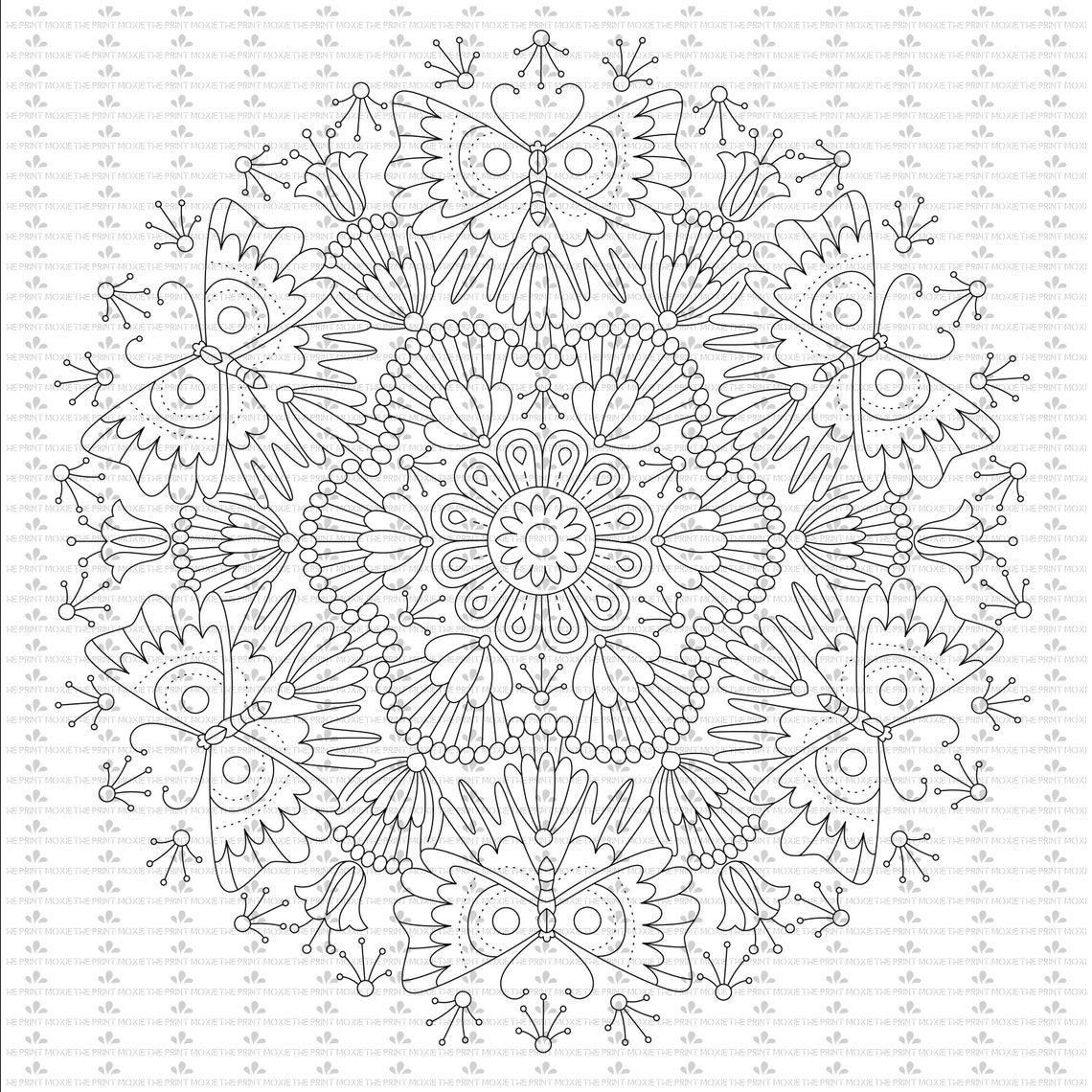 Download Mandala svg Mandala Rectangle Coloring Pages Adult | Etsy