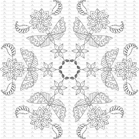 Download Mandala Svg Mandala Rectangle Coloring Pages Adult Etsy