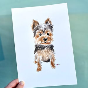 Print Yorkie Illustration | Watercolor Art Print