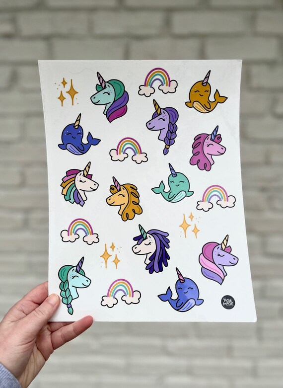 MSPC 10-Sheet Unicorn Temporary Tattoos For Kids - Party Supplies, Favor Bag Fillers (Multicolor, Small)