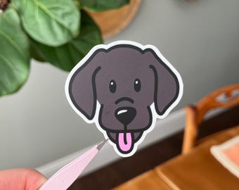 Black Lab Sticker | Vinyl Waterproof Dog Sticker