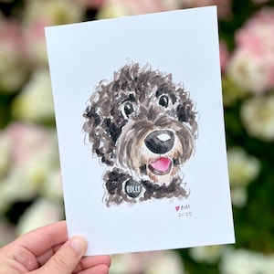 Custom Watercolor | Pet Portrait | Dog Drawing from Photo