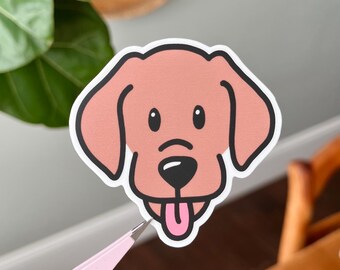 Chocolate Lab Sticker | Vinyl Waterproof Dog Sticker